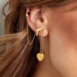 Gun with ear cuff oorbellen - Afbeelding 3