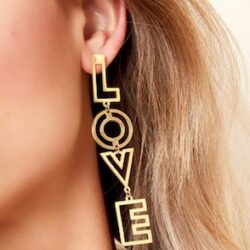 L.O.V.E oorbellen - Afbeelding 2