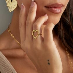 Structed heart ring - Afbeelding 2