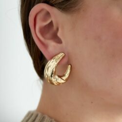 Textured elegance oorbellen - Afbeelding 2