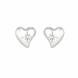 Lock big heart oorbellen - Afbeelding 2