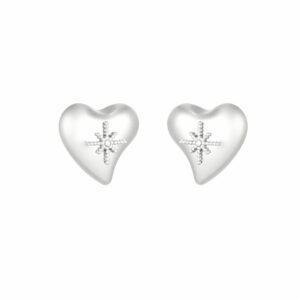 Lock big heart oorbellen