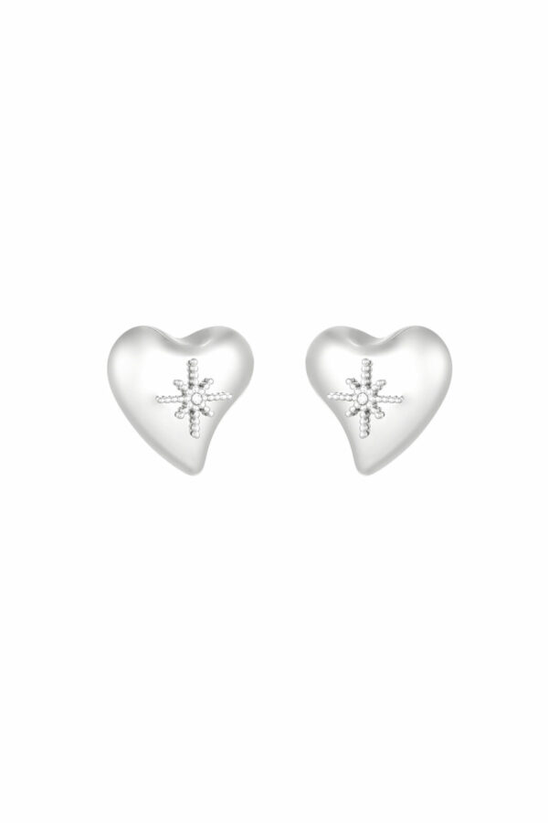 Lock big heart oorbellen