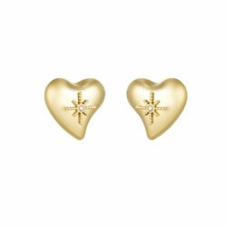 Lock big heart oorbellen - Afbeelding 2