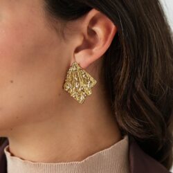 Textured statement oorbellen - Afbeelding 2