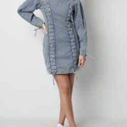 Limited edition denim lace dress - Afbeelding 4