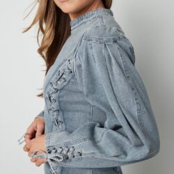 Limited edition denim lace dress - Afbeelding 2